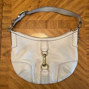 Coach Off White HAMPTONS LEATHER HOBO Handbag #J0793-11544.